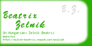 beatrix zelnik business card